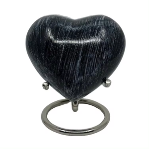 Ampliamente vendido, excelente calidad, venta a granel, urnas de cremación de corazón de aluminio de estilo americano, suministros funerarios, urna para cenizas conmemorativas - Product Image 1