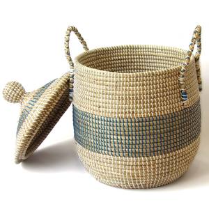 Panier de rangement en paille fait à la main de haute qualité, prix spécial, poubelle de mer, vente en gros, fabriqué au Vietnam, - Product Image 1