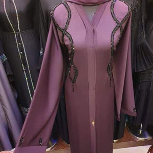 Caftán musulmán tradicional para trabajar a mano, caftán de diseño marroquí Abaya de Dubái, bonito caftán de color azul, 2022 - Product Image 1