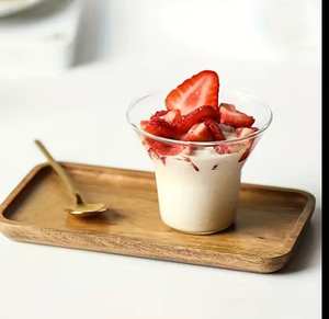 Vente en gros plateau de service rond en bois poli unique et écologique avec support plats et assiettes de mariage élégants - Product Image 4