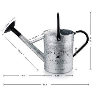 Arrosoir en métal robuste pour l'extérieur, parfait pour les passionnés de plantes, offrant une distribution d'eau stable et une forte adhérence. - Product Image 2