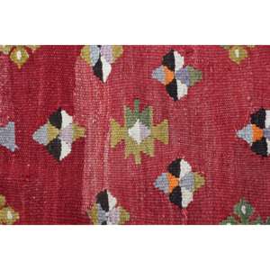 พรมวินเทจขนาด 2.7x4.3 ฟุต พรมตุรกีขนาดเล็ก พรมขนสัตว์สีแดงสไตล์ตะวันตกเฉียงใต้ - Product Image 4