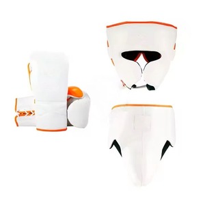 Premium Genuine Leather Boxing <b>Training</b> Set With Boxing Gloves <b>Head</b> Guard Groin Guard Hand Wraps Complete Sparring Kit For Adult - Product Image 1