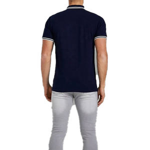 Vente en gros de polo en coton piqué de haute qualité pour homme avec boutons actifs, polo imprimé de couleur différente avec col - Product Image 3