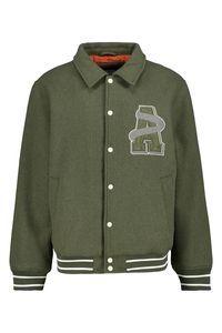 Vente en gros de veste universitaire Patchwork Letterman grande taille à col montant pour hommes hiver écologique séchage rapide respirant - Product Image 2