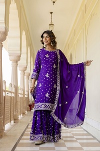 Tendance indienne pakistanaise Designer de Bollywood Superbe tenue de mariée Costume ethnique Salwar Dernière exclusivité Meilleure vente pour les femmes - Product Image 3
