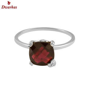 แหวนพลอยโกเมนสีเงินสเตอร์ลิง925อัญมณีธรรมชาติขายส่งตามต้องการ - Product Image 5