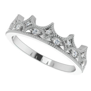 Bague Cocktail Couronne en Moissanite, Argent 925, Sertissage Pavé, Plaqué Rhodium, Perle d'Eau Douce, Tendance Femme, Coupe Ronde Brillante - Product Image 5