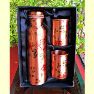 <b>Plain</b> Taper Copper <b>Water</b> <b>Bottle</b> Manufacturers OEM Branding & Packaging Available Export Quality Copper <b>Water</b> <b>Bottle</b> 1000ml - Product Image 3
