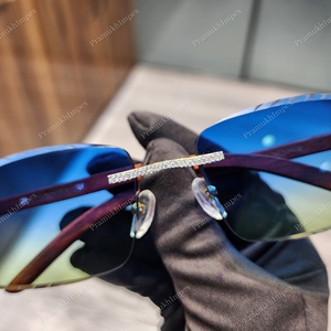 PASS ทดสอบเพชรคุณภาพสูงกรอบแว่นสเตนเลสกันสะท้อนแสงสีฟ้ากำหนดได้เองได้รับการรับรองมาตรฐาน - Product Image 2