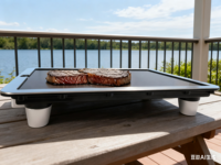 Grillades saines à chauffage rapide avec gril de table électrique de 350W gril de barbecue électrique infrarouge lointain pour une utilisation intérieure et extérieure