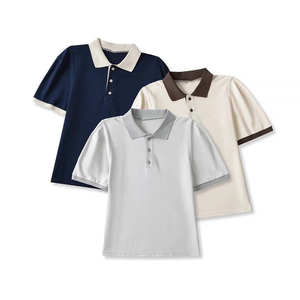 <b>Women's</b> Breathable Shorts Sleeve Cotton <b>Polo</b> T-<b>shirt</b> Custom - Product Image 5