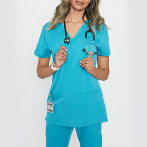 Uniformes Médicos de Enfermería para Mujer, Estilo Nuevo, Venta al por Mayor, Uniformes de Hospital de Poliéster para Enfermeras, Uniformes de Clínica para Doctoras - Product Image 4