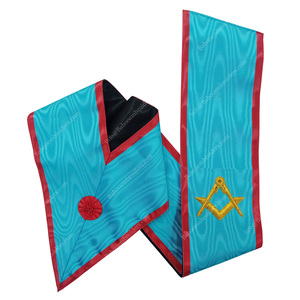 MASONIC REGALIA BLUE LODGE ASSR SCOTTISH RITE MASTER SASH FREEMASON RIBBON SAW - Product Image 1