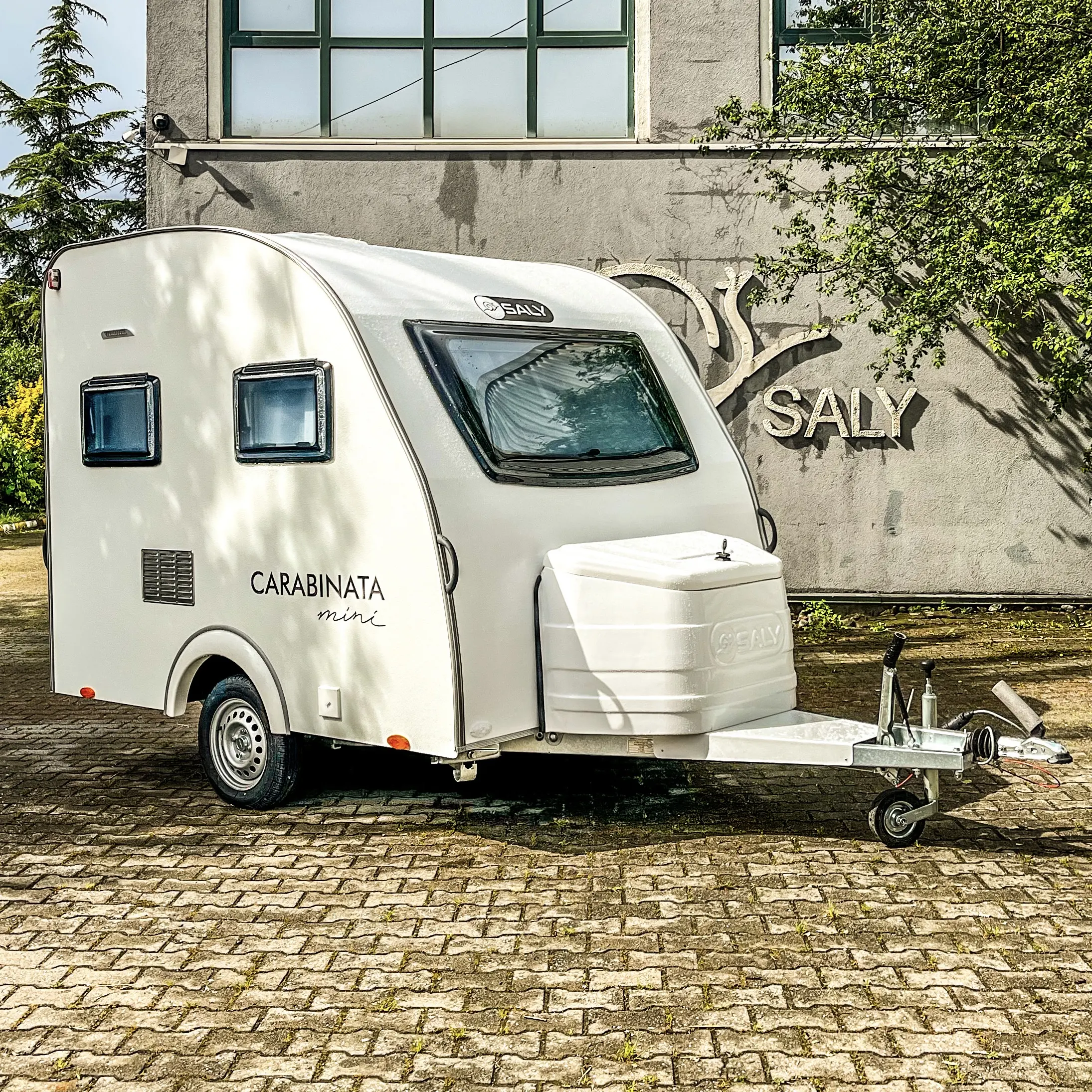 2 kişi için en büyük MINI karavan-2,5 metre çekme karavan-banyo ve mutfak ile MINI römork-2023 CARABINATA MINI