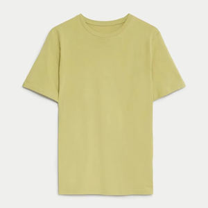T-shirt basique en coton pour homme, col rond uni, toucher doux, fournisseur OEM en gros - Product Image 6