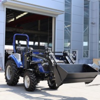 Tracteur diesel compact 4x4 50 CV avec cabine climatisée, chargeur, boîte de vitesses 8F+8R, embrayage double action, certifié CE COC EMARK 4 Stage v