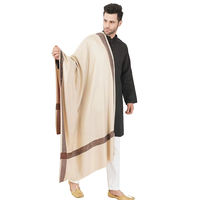 Châle d'hiver en laine de qualité supérieure pour hommes musulmans, motif à pois, 100 % laine, couleur et taille personnalisables, vente en gros 2024