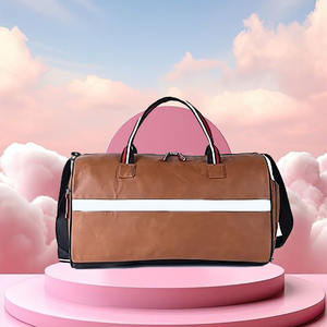 Elegante gimnasio/viaje/deportes Duffel equipaje cremallera cinturón Weekender bolsa de fin de semana personalizado cuero genuino impermeable Weekender durante la noche - Product Image 6