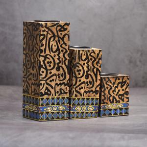 Quemador de incienso Bakhoor Mubakhara de diseño árabe de Venta caliente incrustaciones de perlas madre acabado de madera de nogal para uso religioso - Product Image 6