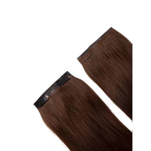 Extension de cheveux raides indiens de couleur brune non traités 2 clips Extension de patch latéral invisible vierge Remy cheveux de couleur brune naturelle - Product Image 2