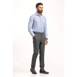 Chemises habillées 100 % coton pour hommes, anti-plis, en popeline, col montant, couleur unie, style formel pour l'été, offre ODM, paquet individuel - Product Image 4