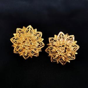 Comprar conjunto de pendientes con diseño tradicional 22CT chapado en oro pendientes de joyería para las mujeres desgaste por los exportadores indios - Product Image 2