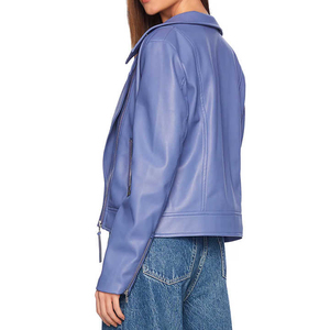 Nueva ropa informal con estilo, chaqueta de cuero de Color sólido para mujer, fabricación de la mejor calidad, chaqueta de cuero genuino para mujer - Product Image 3