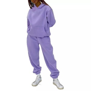 ชุดวอร์มมีฮู้ดผ้าฟลีซพิมพ์ลายสั่งทำพิเศษสำหรับผู้หญิง ผ้าฝ้าย 100% ไซส์พลัส เป็นมิตรกับสิ่งแวดล้อม คุณภาพสูง สำหรับการฝึกซ้อมในฤดูหนาว - Product Image 1