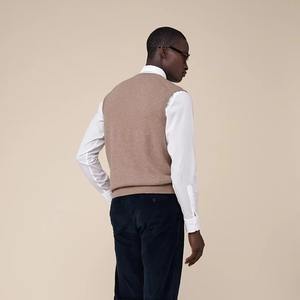 Fashion Knitting Pullover Jumpers OEM Men Sleeveless Jacquard Knitted Sweater Knit <b>Vest</b> - Product Image 2