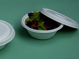 ถ้วยใส่ซอสแบบใช้แล้วทิ้งรักษ์โลก ขนาด 2 ออนซ์ รูปทรงวงรี พร้อมฝาปิด ทำจากไม้ไผ่และชานอ้อย ย่อยสลายได้  ปริมาณตามสั่ง สำหรับงานปาร์ตี้ - Product Image 2