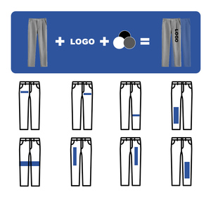 กางเกงวอร์มขายาวทรงขาบานผ้าฝ้าย 100% คุณภาพสูง สไตล์วินเทจ มีเชือกผูกเอว สำหรับผู้ชาย พร้อมโลโก้สั่งทำพิเศษ - Product Image 5