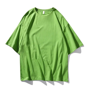 100% Cotton Oversized <b>Men's</b> T-<b>Shirt</b> 200GSM Drop Shoulder Loose O-Neck <b>with</b> <b>Pocket</b> Woven Fabric and Printed Pattern - Product Image 2