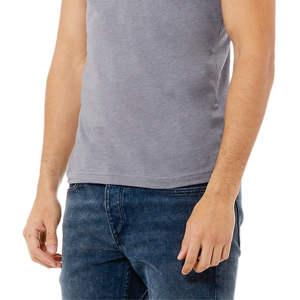 52% Airlume T-Shirt manches courtes unisexe CVC en coton peigné et anneau 48% Poly 32 simple 4.2 oz Heather Storm - Product Image 5