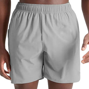2025 pantalones cortos de gimnasio para hombre, cómodos pantalones cortos de Cintura elástica de secado rápido, nuevo estilo, ropa informal de verano, patrón transpirable y sólido - Product Image 1