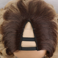 Perruque JAMBALAYA U/V Part Afro Bouclée, Perruque Synthétique Résistante à la Chaleur Yaki pour Femmes Noires, Perruque Bouclée à Ondulations Souples