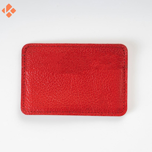 Pequeño Moq logotipo personalizado Slim Smart cuero genuino titular de la tarjeta de crédito monedero Tarjeta de La Manga tarjetas cartera - Product Image 3