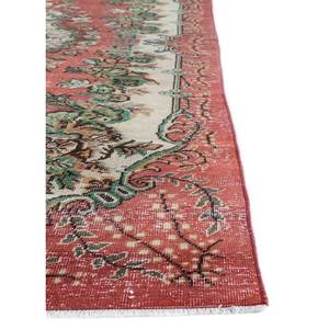 Alfombra de Lana Anudada a Mano de Gran Tamaño, Diseño de Medallón Rojo y Naranja, para Sala de Estar, Pasillo Rectangular, Modelo Pae-2092 - Product Image 4