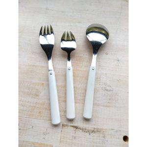 Ensemble de couverts en acier inoxydable avec manche élégant en os, parfait pour les repas à la maison, les hôtels, les mariages, les occasions spéciales, ustensiles de table - Product Image 6