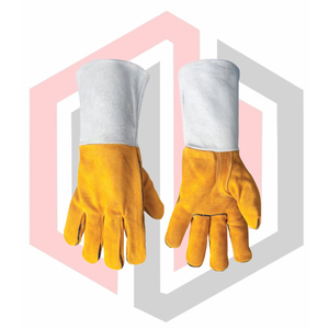 Gants de soudeur flexibles, respirants, avec poignets blancs en cuir, résistants à la déchirure, isolants thermiques, antistatiques, personnalisables, gants de sécurité pour - Product Image 5