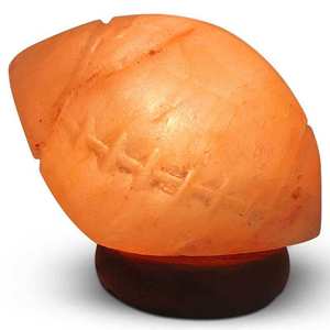 Lámpara de Sal Rosa del Himalaya al por Mayor, Forma de Balón de Rugby Natural, Estilo de Cesta Hecha a Mano con Base de Madera, Iluminación Decorativa - Product Image 1