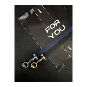 Ensemble de 2 ceintures fines pour femmes, ceintures longues à boucle, ceintures pour veste, ceintures pour chemise, ceintures pour robe - Noir-Bleu marine - Product Image 4