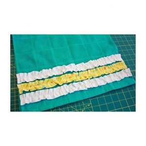 Rayures brodées bio 100% coton lin pas cher nettoyage personnalisé GOTS certificat nettoyage Kitcghen Golf serviettes de couleur unie - Product Image 6