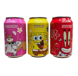 QDOL Spongebob Squarepants Strawberry Flavor Soda 330ml Refreshing Sweet Carbonated Soft Drink <b>Beverage</b> - Product Image 5