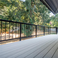 Rampe de balcon en aluminium thermolaqué durable, robuste, pour usage résidentiel et commercial, 36/42 pouces