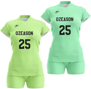 Camisetas de voleibol Rojas personalizadas de alta calidad para mujer, conjunto de uniforme deportivo de playa transpirable con diseños impresos de alta calidad - Product Image 5