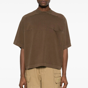 Camiseta de Moda Otoñal 100% Algodón Orgánico Ecológica con Estampado Personalizado, Estilo Urbano, Corte Holgado, Mangas Cortas Raglán para Hombre - Product Image 1