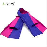 Palmes de natation en silicone de haute qualité TOPKO, entraînement au snorkeling, réglables pour adultes et enfants, chaussons de plongée