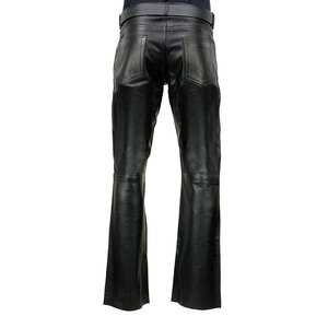 กางเกงหนังแท้ลำลองของผู้ชายขายดีที่สุดพร้อมตัวเลือกเอวสูงหรือต่ำ - Product Image 2