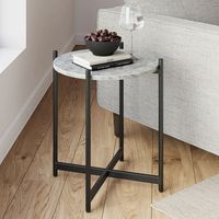 Mobilier moderne Nouvelle table basse avec dessus en marbre Fournitures de gros Table basse d'appoint décorative de luxe unique pour l'intérieur
